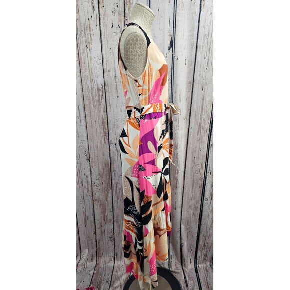 ALK Women's M Apt 9 Tie Waist Wrap Hi-Lo Maxi Dress Floral Summer Spring NEW NWT - Picture 5 of 9